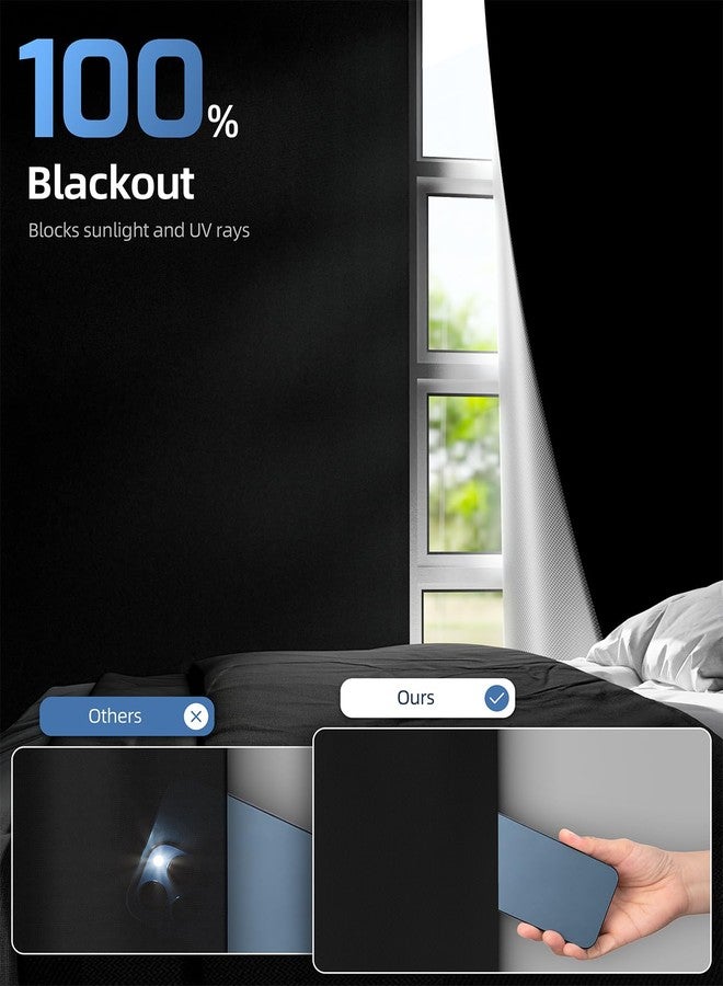 NIGHTON Retractable Blackout Curtains, Blackout Blinds with Hook and Loop Adhesive, No Need to Drill Holes and No Marks, Portable Window & Door Curtains for Bedrooms,Baby Nursery,RVs, 36'' W x 84'' L - Image 2